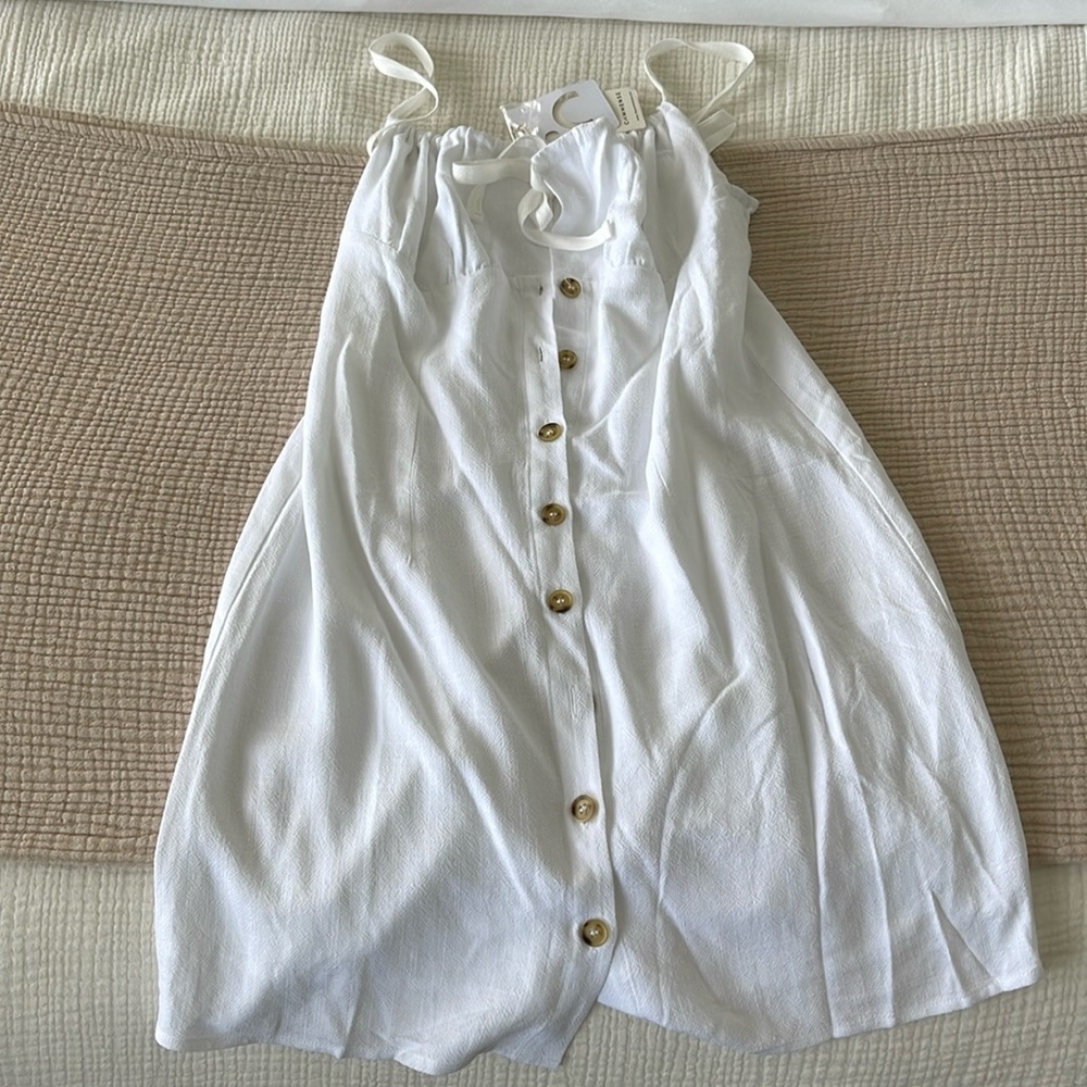 Commence Linen Plain Mini Dress